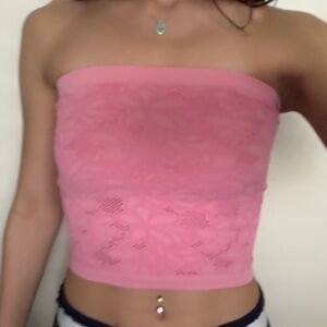 Tilly's Pink Lace Tube Top